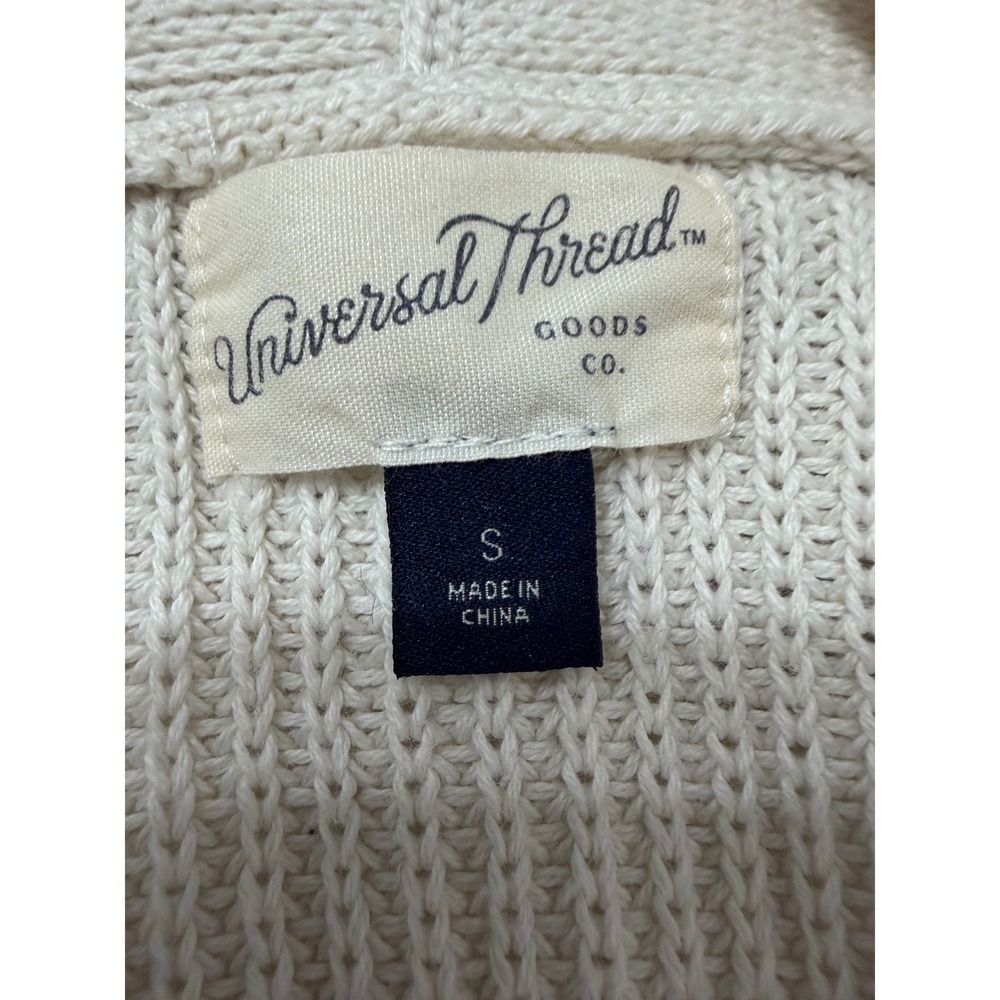 Universal Thread Cream Shaker Knit Open Front Cardigan Sweater Womens Small - Picture 6 of 6
